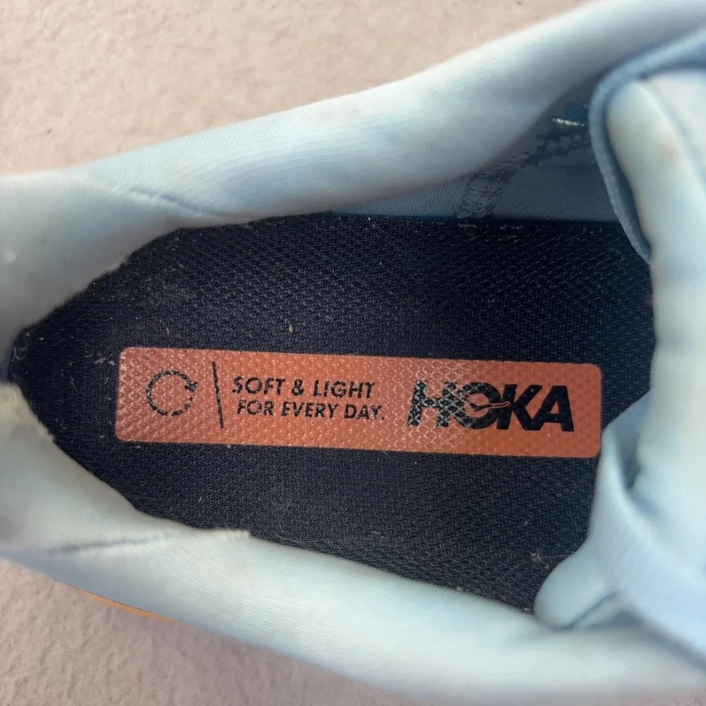 Hoka One One Clifton 8 Shoes Womens Size 8 Blue Running Sneakers‎ 1119394 SSIF